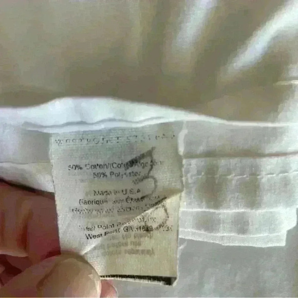 Vintage White Cotton Embroidered Full Size Flat Sheet 1 Pillowcase Crochet - Picture 4 of 5